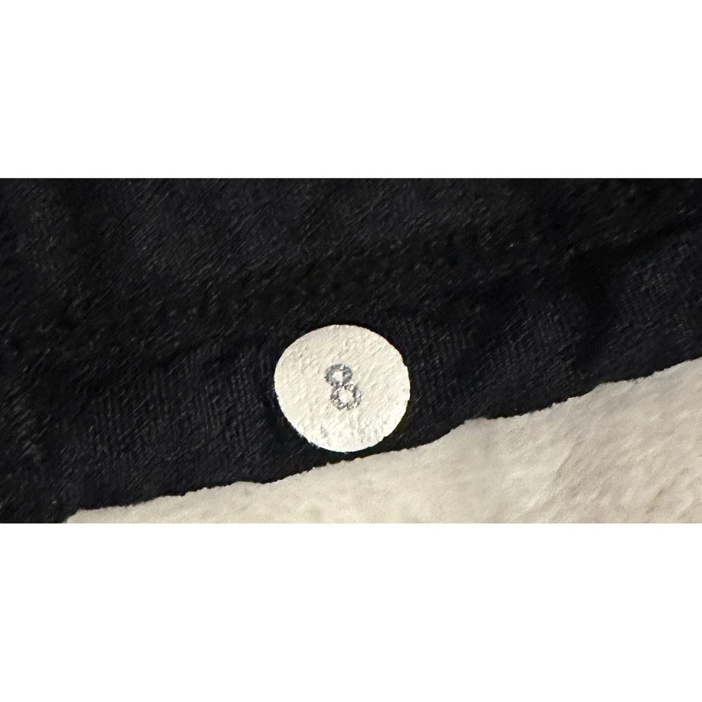 Lululemon Athletica Black Sleeveless Tank Top Cinched Hem Athletic Shirt 8 Mesh